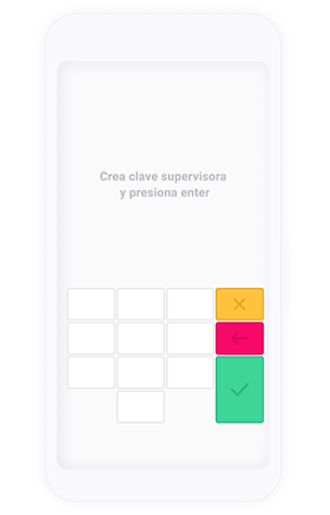 Crea clave supervisora y presiona ENTER