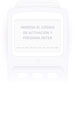 Ingresa el código de activación y presiona ENTER